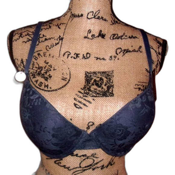 Youmita India Ink Underwire Light Padded Lace Demi 36B Bra NWT - Picture 9 of 9